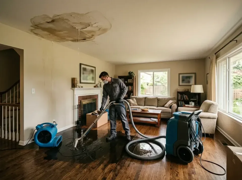 attic-pipe-burst-ceiling-drip-008 — frequently asked questions, Water Damage Restoration & Carpet Care in Mandan, ND